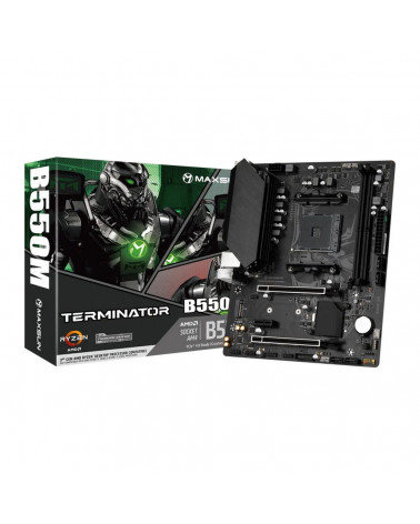 Материнская плата MS-Terminator B550M, B550, 2xDDR4, 1xPCI-E 16X,1xPCI-E 4X 1xPCI-E 1X,1xM.2, Front2xUSB3.0, 2xUSB2.0, Rear4xUSB