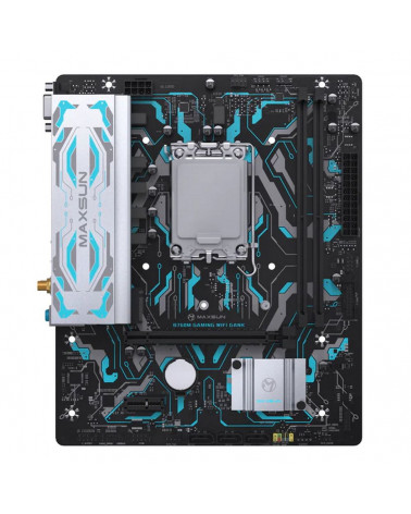 Материнская плата Maxsun MS-B760M GAMING WIFI GANK LGA1700 B760 2*DDR5 1*PCIEx16/ 1*PCIEx1/  1*M.2 Front2*USB3.2 Gen1/ 2*USB2.0 