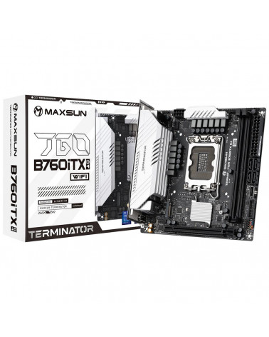 Материнская плата Maxsun MS-Terminator B760ITX D4 WIFI B760 LGA1700 2xDDR4 1xPCIEx16 2xM.2 1*TypeC(20Gpbs) 1*TypeC(5Gpbs) 6xUSB3