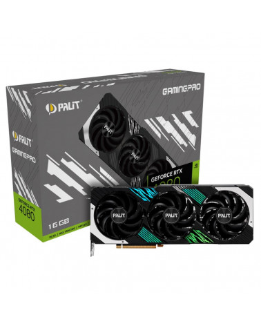 Видеокарта Palit RTX4080 GAMINGPRO 16GB |NED4080019T2-1032A| GDDR6X 256bit 3-DP HDMI (243673)