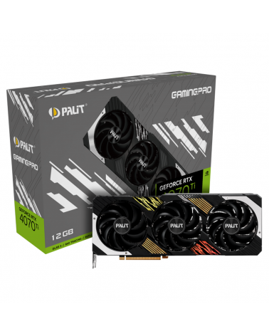 Видеокарта Palit RTX4070Ti GAMINGPRO 12GB GDDR6X 192bit 3-DP HDMI |NED407T019K9-1043A| RTL