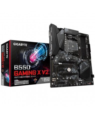 Материнская плата Gigabyte B550 GAMING X V2, Socket AM4, AMD B550, 4xDDR4-3200, DVI-D+HDMI, 2xPCI-Ex16, 3xPCI-Ex1, 4xSATA3(RAID 