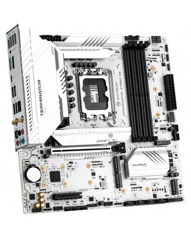 Материнская плата Maxsun MS-Terminator Z790M D5 ICE Z790, LGA1700, 4xDDR5, 1xPCIEx16, 1xPCIEx4, 5xM.2, 1xTypeC(20Gpbs), 2xUSB3.2