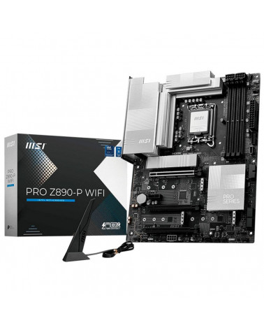 Материнская плата MSI PRO Z890-P WIFI Z890, LGA1851, 4*DDR5, 3*PCIEx16, 4*M.2, 2*TypeC, 1*USB3.2Gen2, 6*USB3.2Gen1, 8*USB2.0, 4*