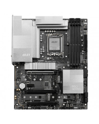 Материнская плата MSI PRO Z890-P WIFI Z890, LGA1851, 4*DDR5, 3*PCIEx16, 4*M.2, 2*TypeC, 1*USB3.2Gen2, 6*USB3.2Gen1, 8*USB2.0, 4*