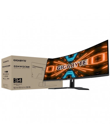 Монитор Gigabyte 34" G34WQC A-EK Gaming monitor Black (VA, 3440x1440, HDMI+HDMI+DP+DP, 1 ms, 178°/178°, 35 cd/m, 4000:1, 144Hz, 