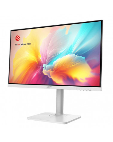 Монитор MSI Modern MD2412PW 23.8" White (IPS, 1920x1080, HDMI+Type C, 1 ms, 178°/178°, 300 cd/m, 1000:1 (100M:1), 100Hz, MM, Piv