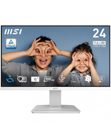 Монитор 23.8" MSI PRO MP2412W White (VA, 1920x1080, D-Sub+HDMI+DP, 1 ms, 178°/178°, 300 cd/m, 4000:1 (100M:1), 100Hz) 