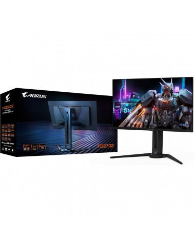 Монитор 27" Gigabyte AORUS FO27Q2-EK Black (OLED, 2560×1440, 240Hz, 250 cd/m, 1000:1, 2xHDMI 2.1, DP 1.4 3xUSB 3.2, USB Type-C) 