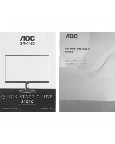 Монитор 23.8" AOC 24G4X Black ( 1920х1080(FHD) IPS, nonGLARE, 180 Hz, 300 cd/m2, H178°/V178°, 1000:1, 80M:1, 16.7M, 1ms, 2xHDMI,