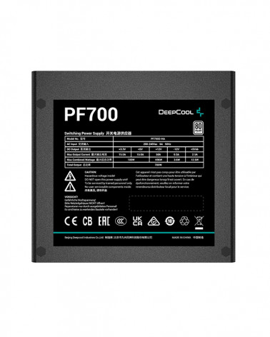 Блок питания Deepcool PF700 80+ (ATX 2.4 700W, PWM 120mm fan, 80 PLUS, Active PFC) RET