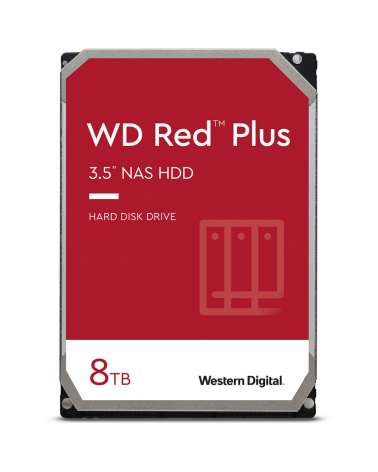 Жесткий диск Western Digital 8TB WD80EFZZ Red Plus, SATA3, 256MB, 5400 rpm 3.5" HDD