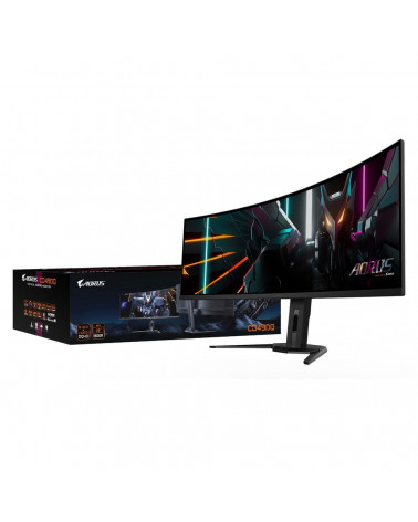 Монитор 49" Gigabyte AORUS CO49DQ-EK Gaming monitor Black (OLED, 5120x1440, HDMI+HDMI+DP+Type C, 0.03 ms, 178°/178°, 250 cd/m, 1