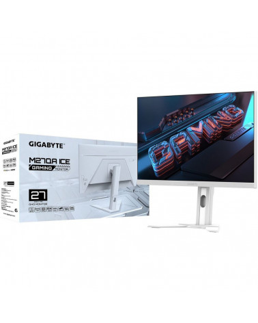 Монитор 27" Gigabyte M27QA EK ICE White (IPS, 2560 x 1440, 180Hz, 1мс, 350cd/m, 1000:1, 2xHDMI-2.1, DP-1.4, 3xUSB3.2, USB Type-C