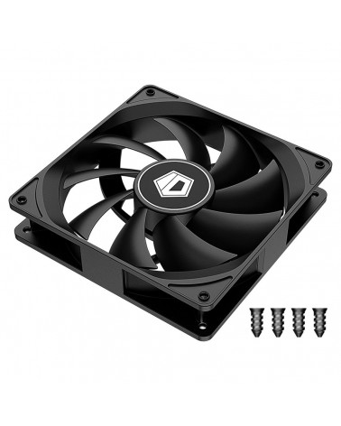 Вентилятор ID-COOLING FL-12025K 120x120x25мм (80шт./кор, 3pin, черный, 1250об/мин, супертихий)  BOX