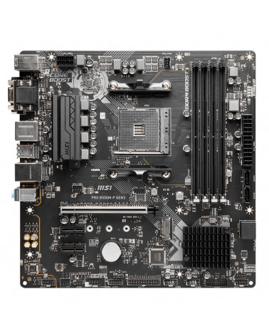 Материнская плата MSI PRO B550M-P GEN3 B550, AM4, 4*DDR4, 1*PCIEx16, 2xPCIEx1, 1*M.2, 6*USB3.2 Gen1, 8*USB2.0,  4*SATA3, 1G, VGA