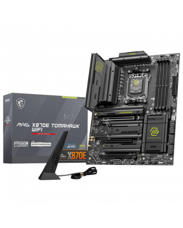 Материнская плата MSI MAG X870E TOMAHAWK WIFI X870, AM5, 4*DDR5, 3*PCIEx16, 4*M.2, 4*TypeC, 2*USB3.2Gen2, 7*USB3.2Gen1, 8*USB2.0