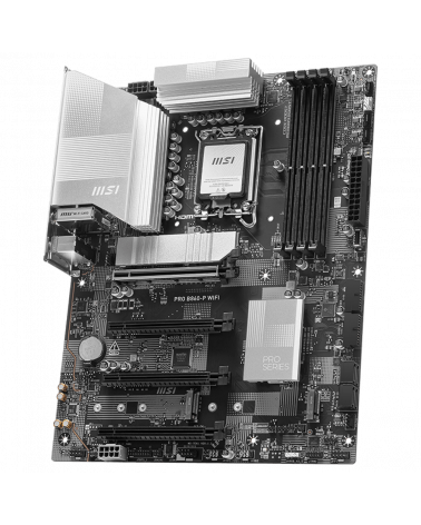 Материнская плата MSI PRO B860-P WIFI B860, LGA1851, 4*DDR5, 4*PCIEx16, 3*M.2, 1*TypeC, 2*USB3.2Gen2, 6*USB3.2Gen1, 8*USB2.0, 4*