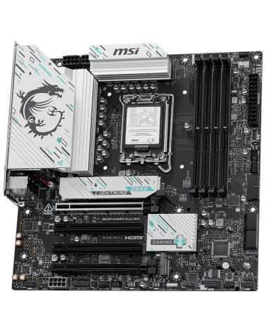 Материнская плата MSI B860M GAMING PLUS WIFI B860, LGA1851, 4*DDR5, 4*PCIEx16, 3*M.2, 1*TypeC, 1*USB3.2Gen2, 5*USB3.2Gen1, 6*USB
