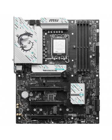 Материнская плата MSI B860 GAMING PLUS WIFI B860, LGA1851, 4*DDR5, 4*PCIEx16, 3*M.2, 1*TypeC, 2*USB3.2Gen2, 6*USB3.2Gen1, 8*USB2