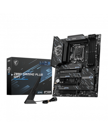 Материнская плата MSI Z890 GAMING PLUS WIFI Z890, LGA1851, 4*DDR5, 3*PCIEx16, 1*PCIEx1, 4*M.2, 2*TypeC, 1*USB3.2Gen2, 6*USB3.2Ge