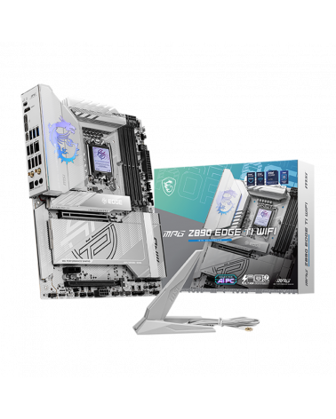 Материнская плата MSI MPG Z890 EDGE TI WIFI Z890, LGA1851, 4*DDR5, 2*PCIEx16, 2*PCIEx1, 5*M.2, 2*TypeC, 4*USB3.2Gen2, 6*USB3.2Ge