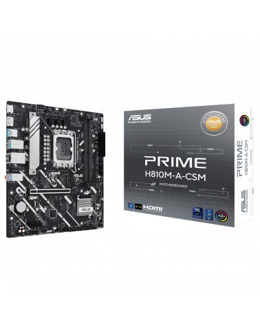 Материнская плата ASUS PRIME H810M-A-CSM LGA1851 mATX 2xDDR5 PCIEx16 PCIEx1 2xM.2 DP HDMI GLAN