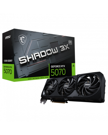 Видеокарта MSI RTX5070 SHADOW 3X OC 12GB GDDR7 192bit 3xDP HDMI 3FAN RTL