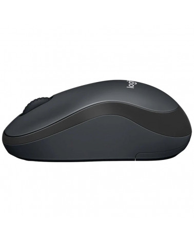 Мышь беспроводная Logitech M221 Silent Charcoal черная, оптическая, 1000dpi, 2.4 GHz, USB-ресивер, бесшумная (066199) 
