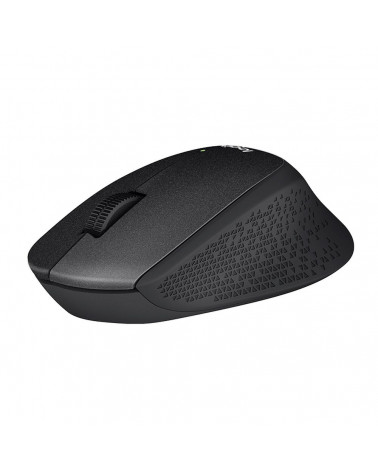 Мышь беспроводная Logitech M330 Silent Plus Black черная, оптическая, 1000dpi, 2.4GHz,USB-ресивер, бесшумная, под правую руку (0
