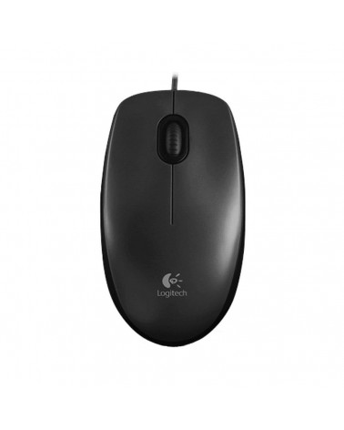 Мышь Logitech M100 Grey темно-серая, оптическая, 1000dpi, USB, 1.8м 