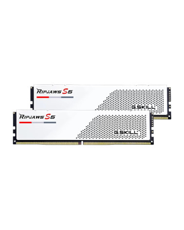 Модуль памяти DDR5 G.SKILL RIPJAWS S5 32GB (2x16GB) 5200MHz CL40 (40-40-40-83) 1.1V / F5-5200J4040A16GX2-RS5W / White