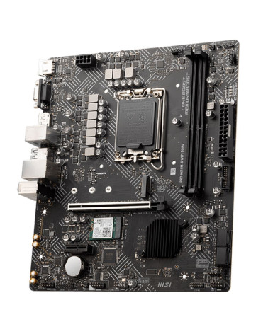Материнская плата MSI PRO H610M-G WIFI DDR4 H610, LGA1700, 2*DDR4, 1*PCIEx16, 1*PCIEx1, 1*M.2, 4*USB3.2Gen1, 6*USB2.0, 4*SATA3.0