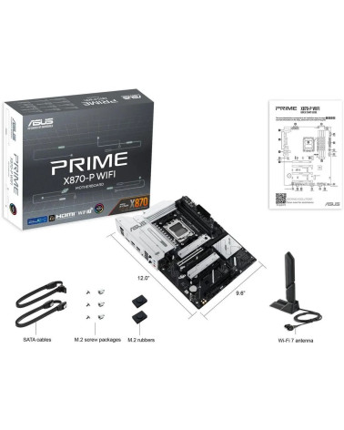 Материнская плата ASUS PRIME X870-P WIFI AM5 ATX 4xDDR5 4xPCIEx16 4xM.2 2xUSB-C HDMI 2.5GLAN Wi-Fi 7