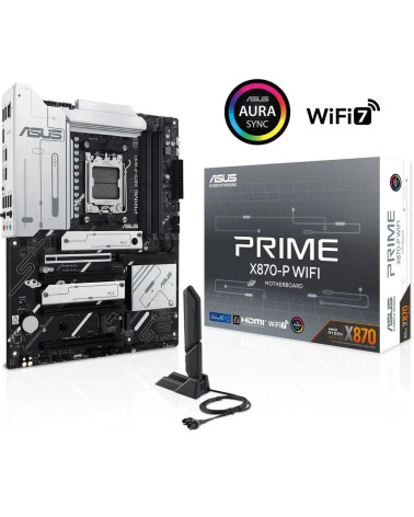Материнская плата ASUS PRIME X870-P WIFI AM5 ATX 4xDDR5 4xPCIEx16 4xM.2 2xUSB-C HDMI 2.5GLAN Wi-Fi 7