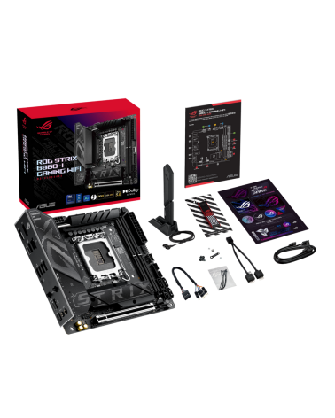 Материнская плата ASUS ROG STRIX B860-I GAMING WIFI LGA1851 mini-ITX 2xDDR5 PCIEx16 2xM.2 Thunderbolt USB-C DP HDMI 2.5GLAN Wi-F