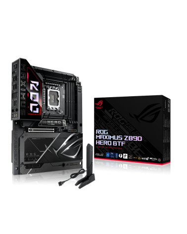 Материнская плата ASUS ROG MAXIMUS Z890 HERO BTF LGA1851 ATX 4хDDR5 PCIEx16 PCIEx4 PCIEx1 6xM.2 2xThunderbolt USB-C HDMI 2.5GLAN