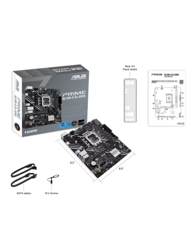 Материнская плата ASUS PRIME H610M-K D4 ARGB LGA1700 mATX 2xDDR4 PCIEx16 PCIEx1 M.2 HDMI GLAN