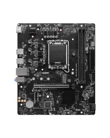 Материнская плата MSI PRO H610M-S DDR4 H610, LGA1700, 2*DDR4, 1*PCIEx16, 1*PCIEx1, 1*M.2, 2*USB3.2Gen1, 4*USB2.0, 2*SATA3.0, 1G,