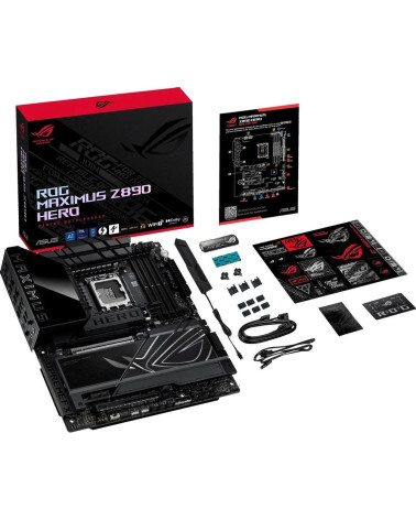 Материнская плата ASUS ROG MAXIMUS Z890 HERO LGA1851 ATX 4xDDR5 2xPCIEx16 PCIEx1 6xM.2 2xThunderbolt USB-C HDMI 2.5GLAN 5GLAN Wi