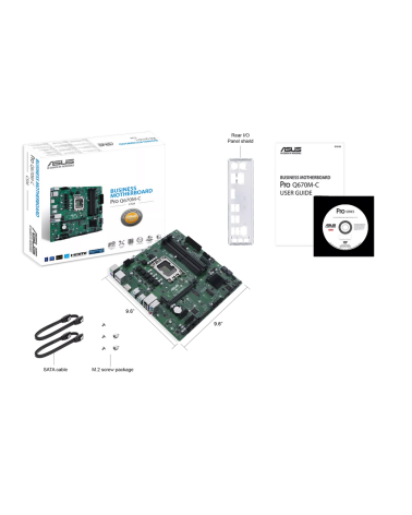 Материнская плата ASUS PRO Q670M-C-CSM LGA1700 mATX 4xDDR5 PCIEx16 2xPCIEx1 1xM.2 2xDP HDMI GLAN