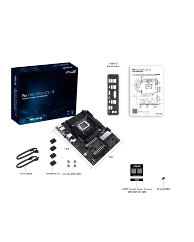 Материнская плата ASUS PRO WS Z890-ACE SE LGA1851 ATX 4хDDR5 3xPCIEx16 4xM.2 Thunderbolt USB-C HDMI 2.5GLAN 10GLAN