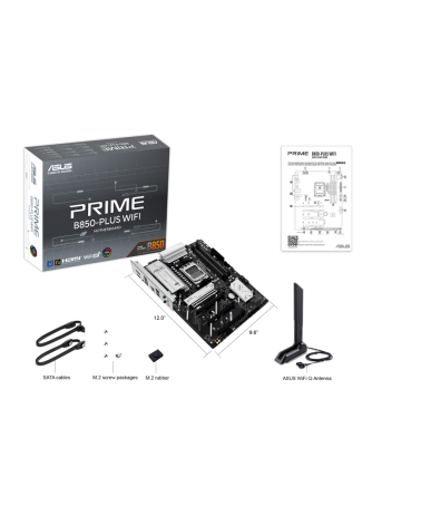 Материнская плата ASUS PRIME B850-PLUS WIFI AM5 ATX 4xDDR5 4xPCIEx16 3xM.2 USB-C DP HDMI 2.5GLAN WIFI 6E