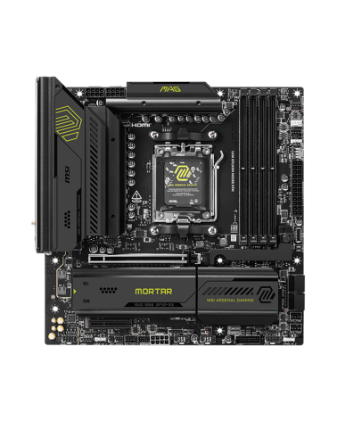 Материнская плата MSI MAG B850M MORTAR WIFI B850, AM5, 4*DDR5, 1*PCIEx16, 1*PCIEx4, 3*M.2, 3*TypeC, 3*USB3.2Gen2, 6*USB3.2Gen1, 