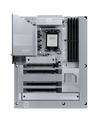 Материнская плата MSI PRO Z890-S WIFI PZ Z890, LGA1851, 4*DDR5, 4*PCIEx16, 3*M.2, 2*TypeC, 6*USB3.2Gen1, 4*USB2.0, 4*SATA3.0, 2.