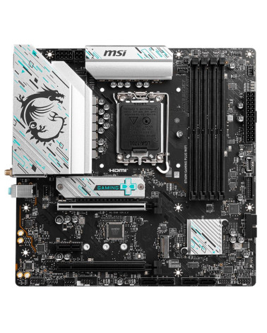 Материнская плата MSI B760M GAMING PLUS WIFI DDR4 B760, LGA1700, 4*DDR4, 5*PCIEx16, 2*M.2, 2*TypeC, 2*USB3.2Gen2, 2*USB3.2Gen1, 