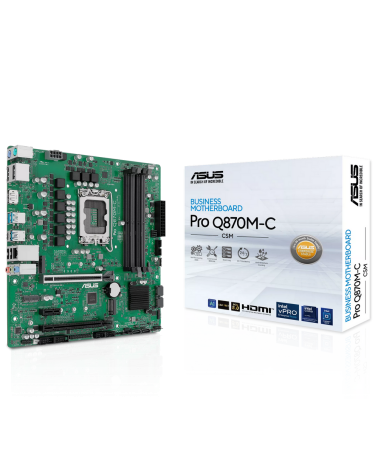 Материнская плата ASUS PRO Q870M-C-CSM LGA1851 mATX 4хDDR5 2хPCIEx16 PCIEx1 2xM.2 USB-C DP HDMI GLAN