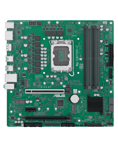 Материнская плата ASUS PRO Q870M-C-CSM LGA1851 mATX 4хDDR5 2хPCIEx16 PCIEx1 2xM.2 USB-C DP HDMI GLAN