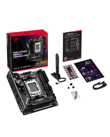 Материнская плата ASUS ROG STRIX B850-I GAMING WIFI AM5 mini-ITX 2xDDR5 PCIEx16 2xM.2 2xUSB-C HDMI 2.5GLAN WIFI 7