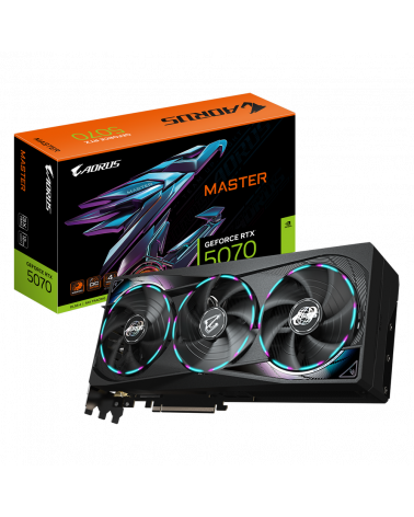 Видеокарта Gigabyte RTX5070 MASTER 12GB GDDR7 192bit 3xDP HDMI 3FAN RTL